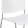image:imageFlash Furniture HERCULES Series 880 lb Capacity Black UltraCompact Stack Chair with Chrome FrameWhite PlasticSilver Frame
