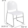 image:imageFlash Furniture HERCULES Series 880 lb Capacity Black UltraCompact Stack Chair with Chrome FrameWhite PlasticSilver Frame