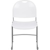 image:imageFlash Furniture HERCULES Series 880 lb Capacity Black UltraCompact Stack Chair with Chrome FrameWhite PlasticSilver Frame