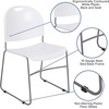 image:imageFlash Furniture HERCULES Series 880 lb Capacity Black UltraCompact Stack Chair with Chrome FrameWhite PlasticSilver Frame