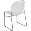 image:imageFlash Furniture HERCULES Series 880 lb Capacity Black UltraCompact Stack Chair with Chrome FrameWhite PlasticSilver Frame