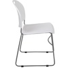 image:imageFlash Furniture HERCULES Series 880 lb Capacity Black UltraCompact Stack Chair with Chrome FrameWhite PlasticSilver Frame