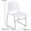 image:imageFlash Furniture HERCULES Series 880 lb Capacity Black UltraCompact Stack Chair with Chrome FrameWhite PlasticSilver Frame