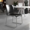 image:imageFlash Furniture HERCULES Series 880 lb Capacity Gray Full Back Contoured Stack Chair with Black Powder Coated Sled BaseBlack