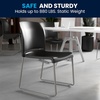 image:imageFlash Furniture HERCULES Series 880 lb Capacity Gray Full Back Contoured Stack Chair with Black Powder Coated Sled BaseBlack
