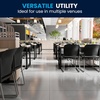image:imageFlash Furniture HERCULES Series 880 lb Capacity Gray Full Back Contoured Stack Chair with Black Powder Coated Sled BaseBlack