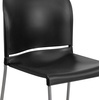image:imageFlash Furniture HERCULES Series 880 lb Capacity Gray Full Back Contoured Stack Chair with Black Powder Coated Sled BaseBlack