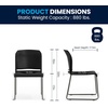 image:imageFlash Furniture HERCULES Series 880 lb Capacity Gray Full Back Contoured Stack Chair with Black Powder Coated Sled BaseBlack