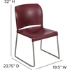 image:imageFlash Furniture HERCULES Series 880 lb Capacity Gray Full Back Contoured Stack Chair with Black Powder Coated Sled BaseBurgundy