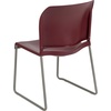 image:imageFlash Furniture HERCULES Series 880 lb Capacity Gray Full Back Contoured Stack Chair with Black Powder Coated Sled BaseBurgundy