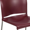 image:imageFlash Furniture HERCULES Series 880 lb Capacity Gray Full Back Contoured Stack Chair with Black Powder Coated Sled BaseBurgundy