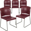 image:imageFlash Furniture HERCULES Series 880 lb Capacity Gray Full Back Contoured Stack Chair with Black Powder Coated Sled BaseBurgundy