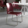 image:imageFlash Furniture HERCULES Series 880 lb Capacity Gray Full Back Contoured Stack Chair with Black Powder Coated Sled BaseBurgundy