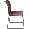 image:imageFlash Furniture HERCULES Series 880 lb Capacity Gray Full Back Contoured Stack Chair with Black Powder Coated Sled BaseBurgundy