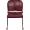 image:imageFlash Furniture HERCULES Series 880 lb Capacity Gray Full Back Contoured Stack Chair with Black Powder Coated Sled BaseBurgundy