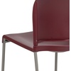 image:imageFlash Furniture HERCULES Series 880 lb Capacity Gray Full Back Contoured Stack Chair with Black Powder Coated Sled BaseBurgundy