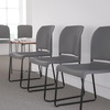 image:imageFlash Furniture HERCULES Series 880 lb Capacity Gray Full Back Contoured Stack Chair with Black Powder Coated Sled BaseGrey