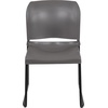 image:imageFlash Furniture HERCULES Series 880 lb Capacity Gray Full Back Contoured Stack Chair with Black Powder Coated Sled BaseGrey