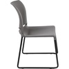 image:imageFlash Furniture HERCULES Series 880 lb Capacity Gray Full Back Contoured Stack Chair with Black Powder Coated Sled BaseGrey