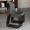 image:imageFlash Furniture HERCULES Series 880 lb Capacity Gray Full Back Contoured Stack Chair with Black Powder Coated Sled BaseGrey