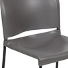 image:imageFlash Furniture HERCULES Series 880 lb Capacity Gray Full Back Contoured Stack Chair with Black Powder Coated Sled BaseGrey