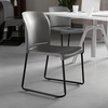 image:imageFlash Furniture HERCULES Series 880 lb Capacity Gray Full Back Contoured Stack Chair with Black Powder Coated Sled BaseGrey