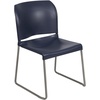 image:imageFlash Furniture HERCULES Series 880 lb Capacity Gray Full Back Contoured Stack Chair with Black Powder Coated Sled BaseNavy