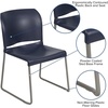 image:imageFlash Furniture HERCULES Series 880 lb Capacity Gray Full Back Contoured Stack Chair with Black Powder Coated Sled BaseNavy
