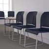image:imageFlash Furniture HERCULES Series 880 lb Capacity Gray Full Back Contoured Stack Chair with Black Powder Coated Sled BaseNavy