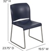 image:imageFlash Furniture HERCULES Series 880 lb Capacity Gray Full Back Contoured Stack Chair with Black Powder Coated Sled BaseNavy