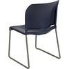 image:imageFlash Furniture HERCULES Series 880 lb Capacity Gray Full Back Contoured Stack Chair with Black Powder Coated Sled BaseNavy