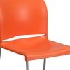 image:imageFlash Furniture HERCULES Series 880 lb Capacity Gray Full Back Contoured Stack Chair with Black Powder Coated Sled BaseOrange