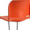 image:imageFlash Furniture HERCULES Series 880 lb Capacity Gray Full Back Contoured Stack Chair with Black Powder Coated Sled BaseOrange