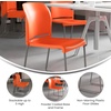 image:imageFlash Furniture HERCULES Series 880 lb Capacity Gray Full Back Contoured Stack Chair with Black Powder Coated Sled BaseOrange
