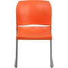 image:imageFlash Furniture HERCULES Series 880 lb Capacity Gray Full Back Contoured Stack Chair with Black Powder Coated Sled BaseOrange