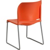 image:imageFlash Furniture HERCULES Series 880 lb Capacity Gray Full Back Contoured Stack Chair with Black Powder Coated Sled BaseOrange