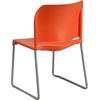image:imageFlash Furniture HERCULES Series 880 lb Capacity Gray Full Back Contoured Stack Chair with Black Powder Coated Sled BaseOrange
