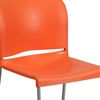 image:imageFlash Furniture HERCULES Series 880 lb Capacity Gray Full Back Contoured Stack Chair with Black Powder Coated Sled BaseOrange