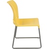 image:imageFlash Furniture HERCULES Series 880 lb Capacity Gray Full Back Contoured Stack Chair with Black Powder Coated Sled BaseYellow