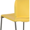 image:imageFlash Furniture HERCULES Series 880 lb Capacity Gray Full Back Contoured Stack Chair with Black Powder Coated Sled BaseYellow