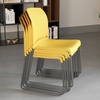 image:imageFlash Furniture HERCULES Series 880 lb Capacity Gray Full Back Contoured Stack Chair with Black Powder Coated Sled BaseYellow
