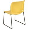 image:imageFlash Furniture HERCULES Series 880 lb Capacity Gray Full Back Contoured Stack Chair with Black Powder Coated Sled BaseYellow