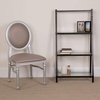 image:imageFlash Furniture HERCULES Series 900 lb Capacity King Louis Chair with Tufted Back Black Vinyl Seat and Black FrameTaupe VinylSilver Frame