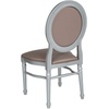 image:imageFlash Furniture HERCULES Series 900 lb Capacity King Louis Chair with Tufted Back Black Vinyl Seat and Black FrameTaupe VinylSilver Frame