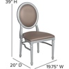 image:imageFlash Furniture HERCULES Series 900 lb Capacity King Louis Chair with Tufted Back Black Vinyl Seat and Black FrameTaupe VinylSilver Frame