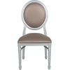 image:imageFlash Furniture HERCULES Series 900 lb Capacity King Louis Chair with Tufted Back Black Vinyl Seat and Black FrameTaupe VinylSilver Frame