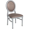 image:imageFlash Furniture HERCULES Series 900 lb Capacity King Louis Chair with Tufted Back Black Vinyl Seat and Black FrameTaupe VinylSilver Frame