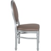 image:imageFlash Furniture HERCULES Series 900 lb Capacity King Louis Chair with Tufted Back Black Vinyl Seat and Black FrameTaupe VinylSilver Frame