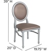 image:imageFlash Furniture HERCULES Series 900 lb Capacity King Louis Chair with Tufted Back Black Vinyl Seat and Black FrameTaupe VinylSilver Frame