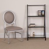 image:imageFlash Furniture HERCULES Series 900 lb Capacity King Louis Chair with Tufted Back Black Vinyl Seat and Black FrameTaupe VinylSilver Frame